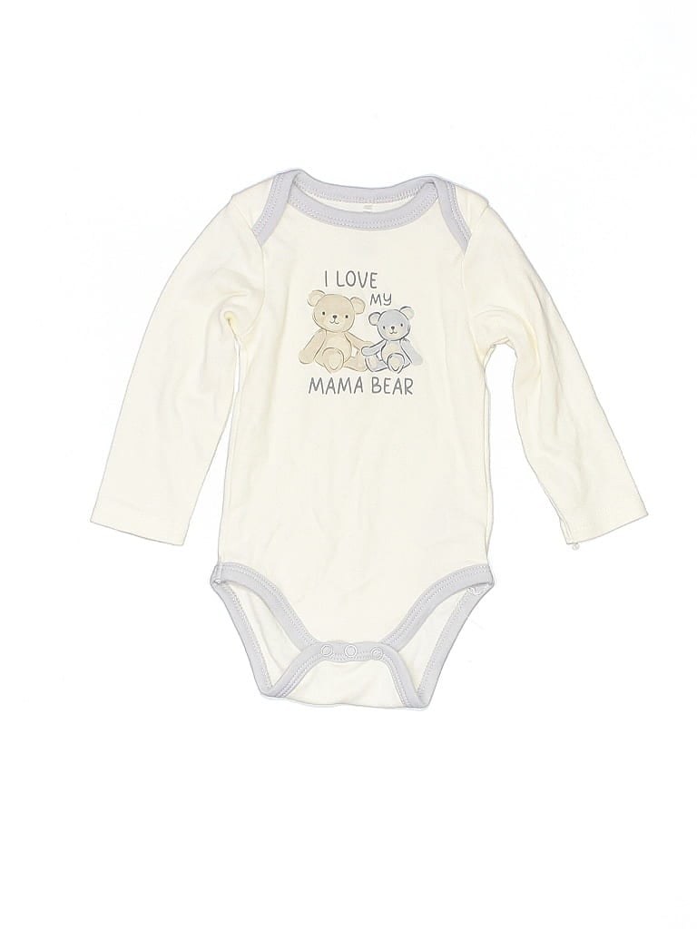 Pre-owned Kyle & Deena Babies' Long Sleeve Onesie In White