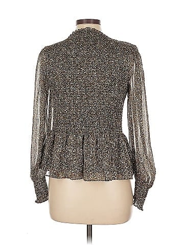 Aqua Long Sleeve Blouse (view 2)