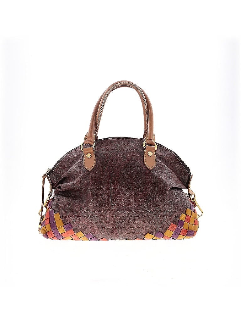 ETRO 100% Coated Canvas Paisley Brown Satchel One size - photo 1