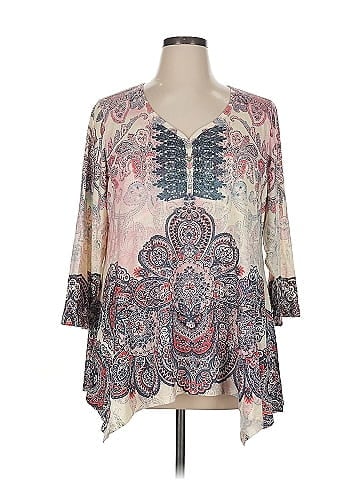One World 3/4 Sleeve Blouse (view 1)