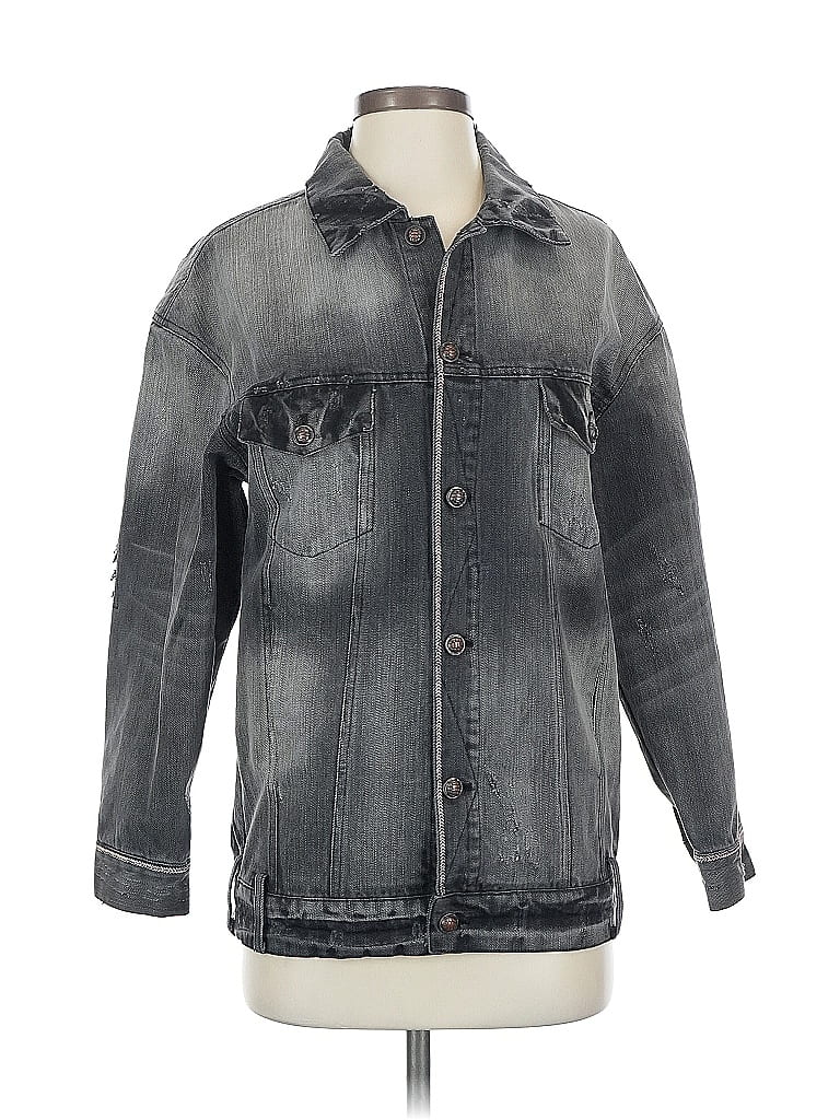 Pre-owned Assorted Brands Denim Jacket In Black