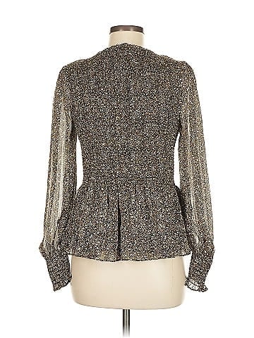 Aqua Long Sleeve Blouse (view 2)