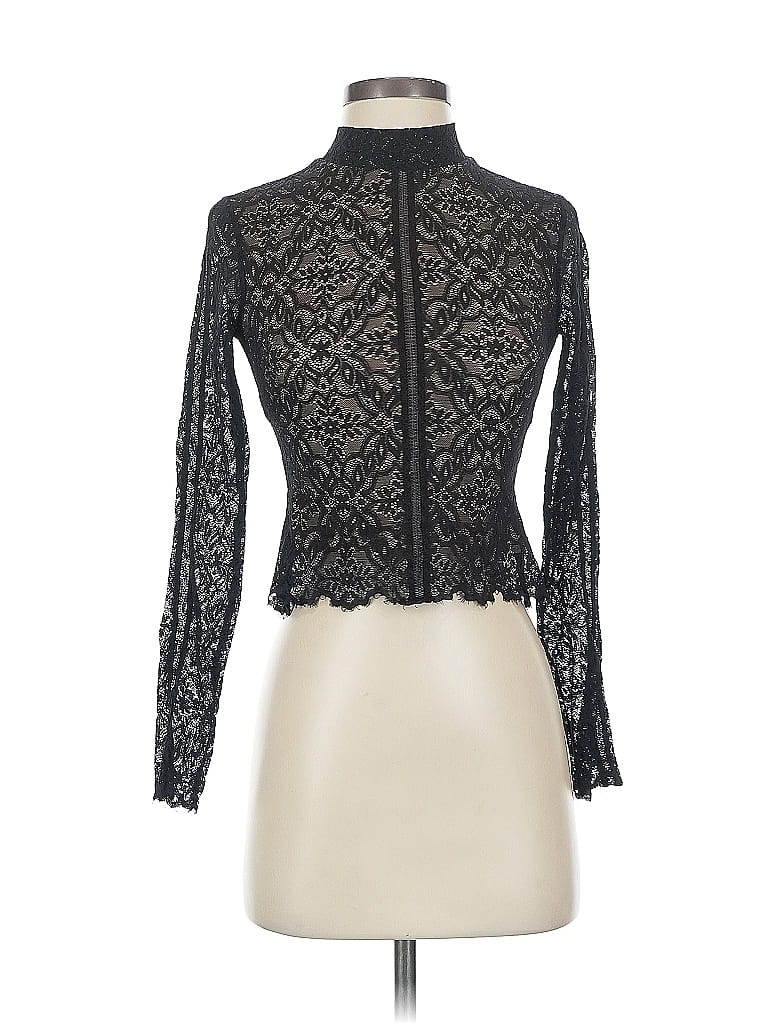 Pre-owned Wilfred Long Sleeve Blouse In Black