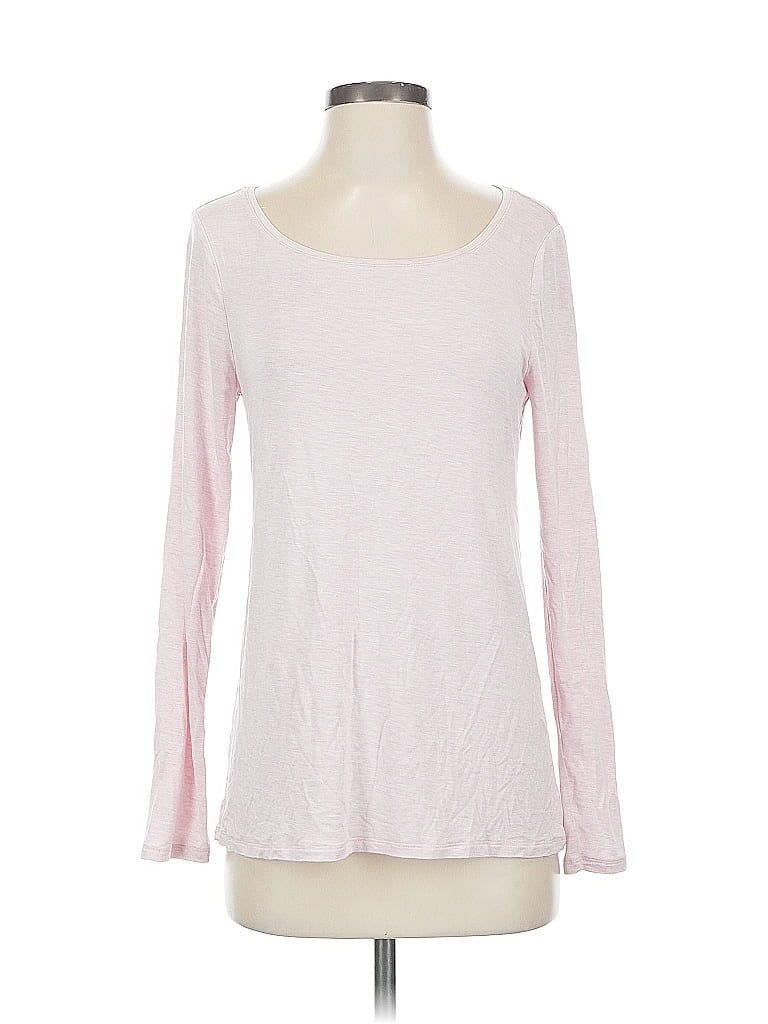 Pre-owned White House Black Market Outlet Long Sleeve T-shirt In Pink