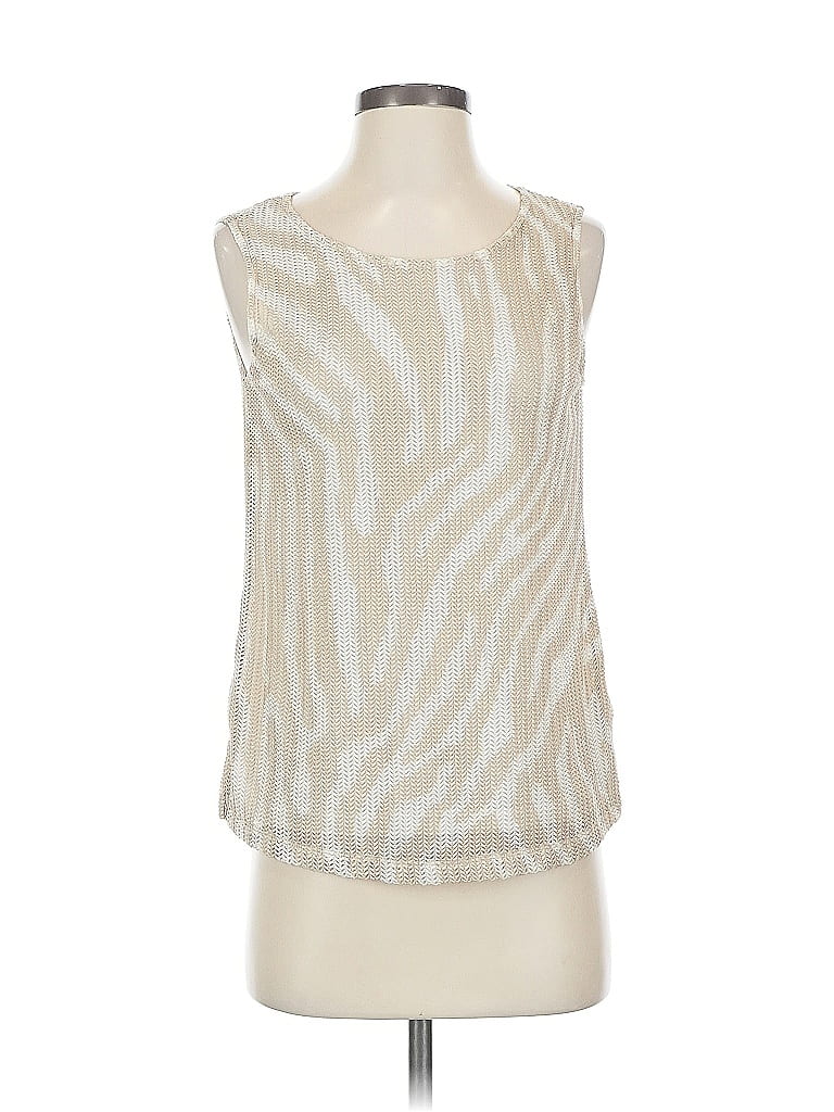 Pre-owned Travelers By Chico's Sleeveless Blouse In White