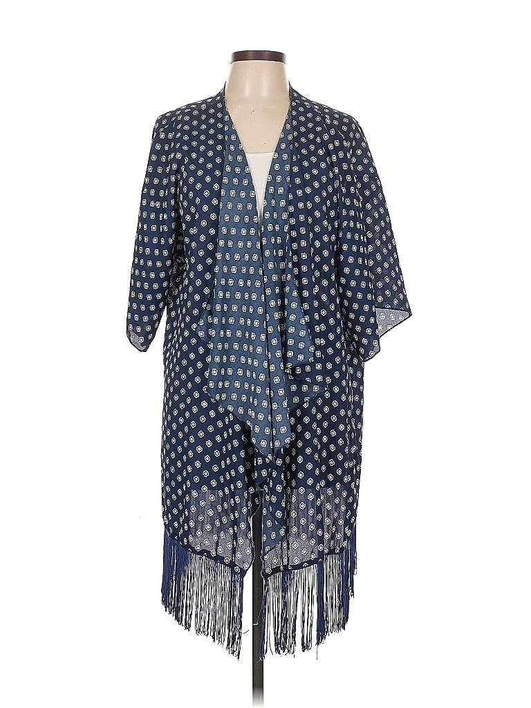 Pre-owned Lularoe Kimono In Blue