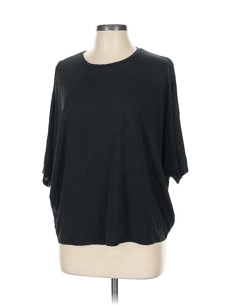 Pre-owned Express Short Sleeve Top Black Crew Neck Tops