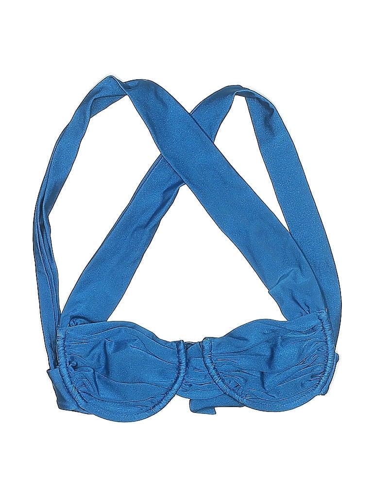 Pre-owned Inamorata Swimsuit Top Blue Swimwear