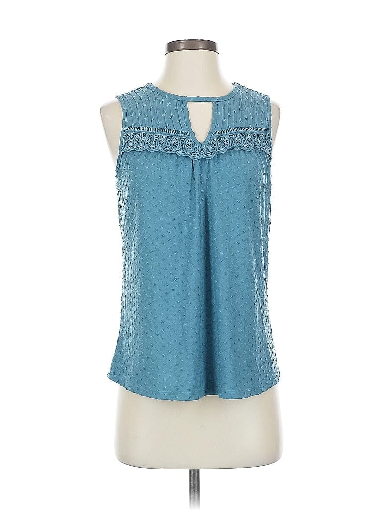 Pre-owned Daniel Rainn Sleeveless Blouse In Blue