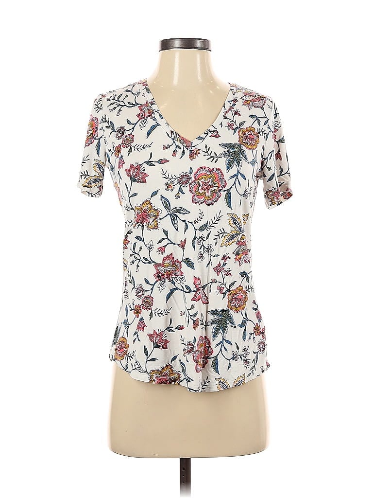 Pre-owned Old Navy Short Sleeve Blouse In White