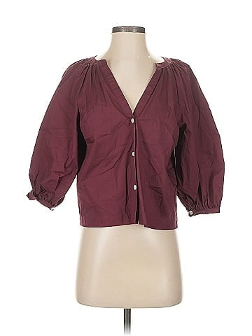 STAUD 3/4 Sleeve Button-Down Shirt (view 1)