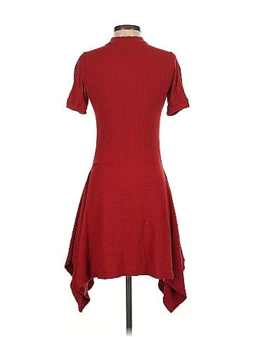 Susana Monaco Red Ribbed Dress (view 2)