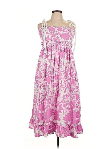 Peter Som Collective Pink Floral Midi Dress (view 1)