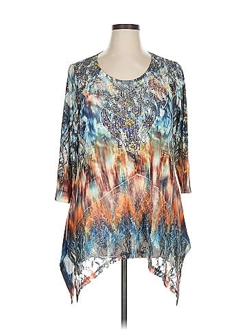 One World 3/4 Sleeve Blouse (view 1)