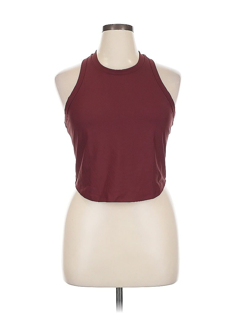 Pre-owned Active By Old Navy Tank Top Burgundy Halter Neckline Tops