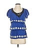 Floreat 100% Cotton Blue Short Sleeve Blouse Size 4 - photo 1