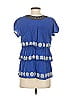Floreat 100% Cotton Blue Short Sleeve Blouse Size 4 - photo 2