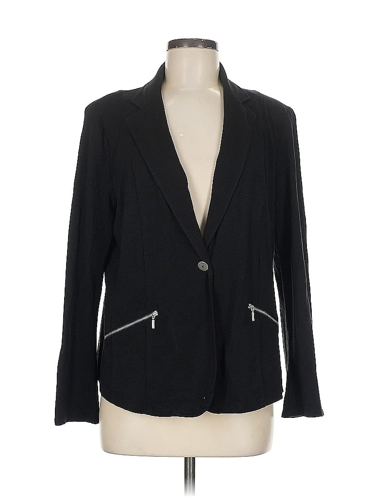 Pre-owned Chico's Blazer Jacket In Black