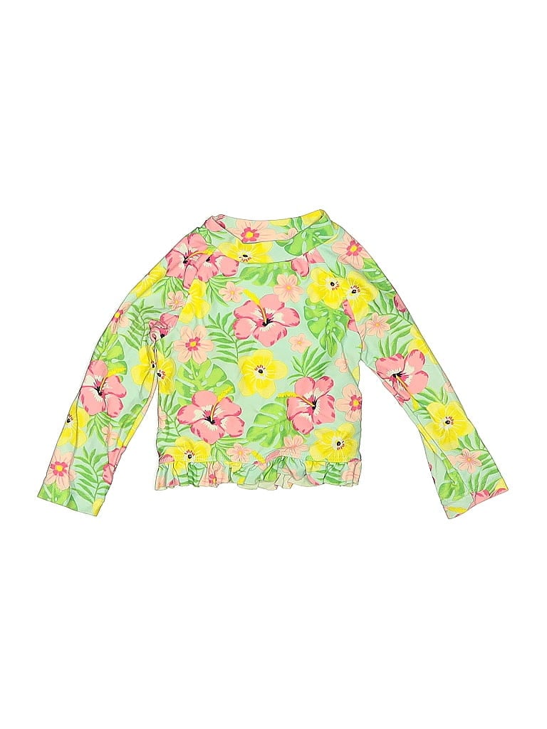Click to view more detailed imagery on our partner's website Pre-owned Little Me Kids' Long Sleeve Top Yellow Floral Pattern Boatneck Tops
