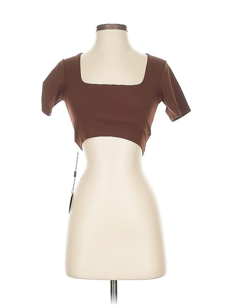 Assorted Brands Tube Top Brown Square Neckline Tops