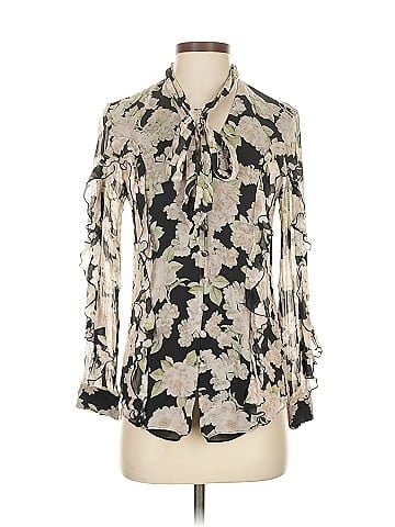 Nicholas Long Sleeve Silk Top (view 1)