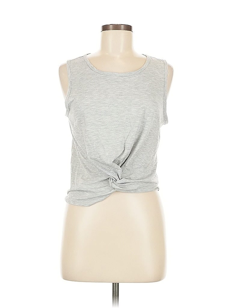 Pre-owned Yogalicious Sleeveless T-shirt In Gray