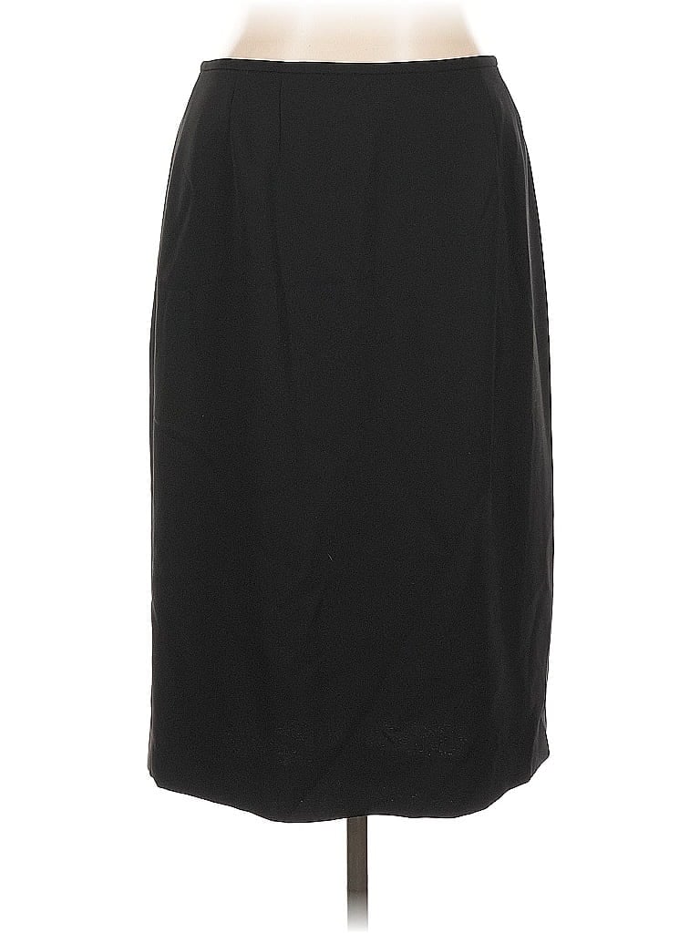 Le Suit 100% Polyester Solid Black Formal Skirt Size 10 - photo 1