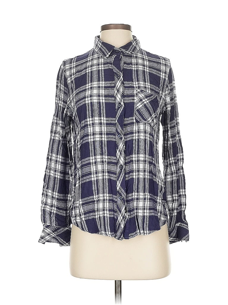 Pre-owned Rails Long Sleeve Button Down Shirt In Blue