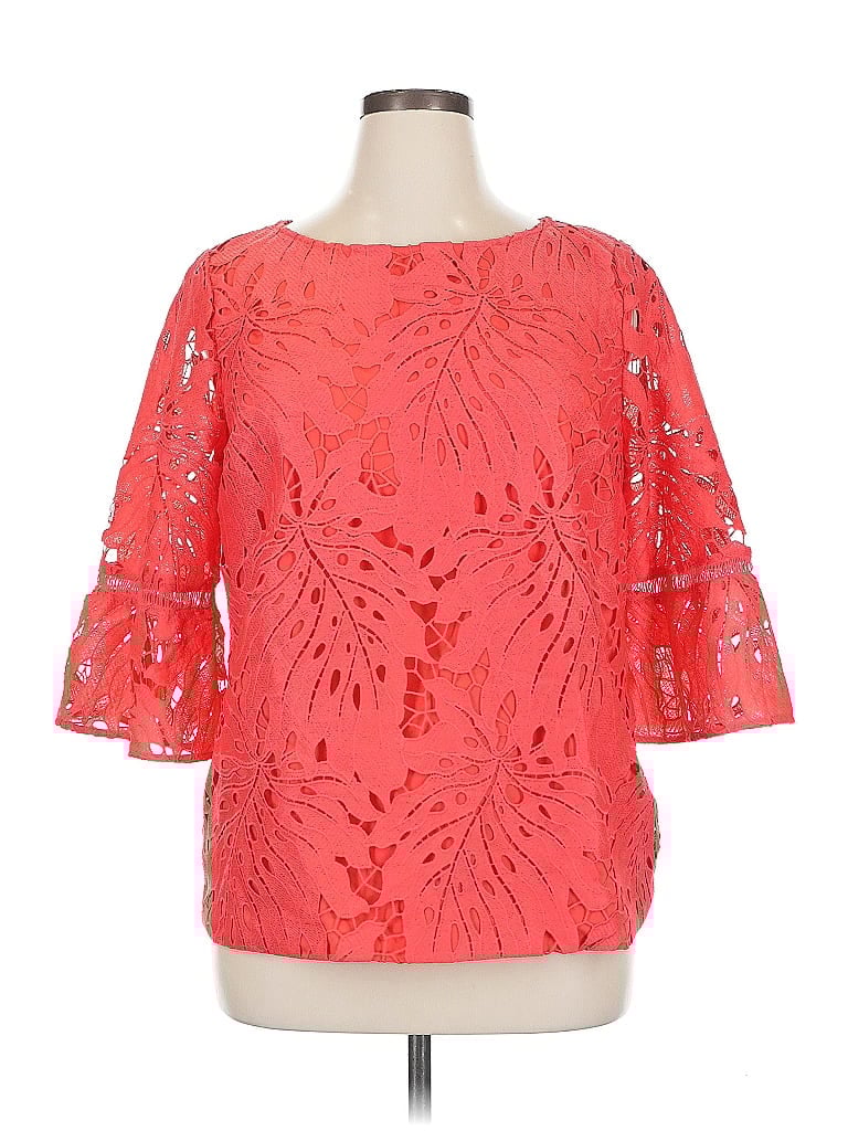 Rsvp By Talbots 3/4 Sleeve Blouse In Red