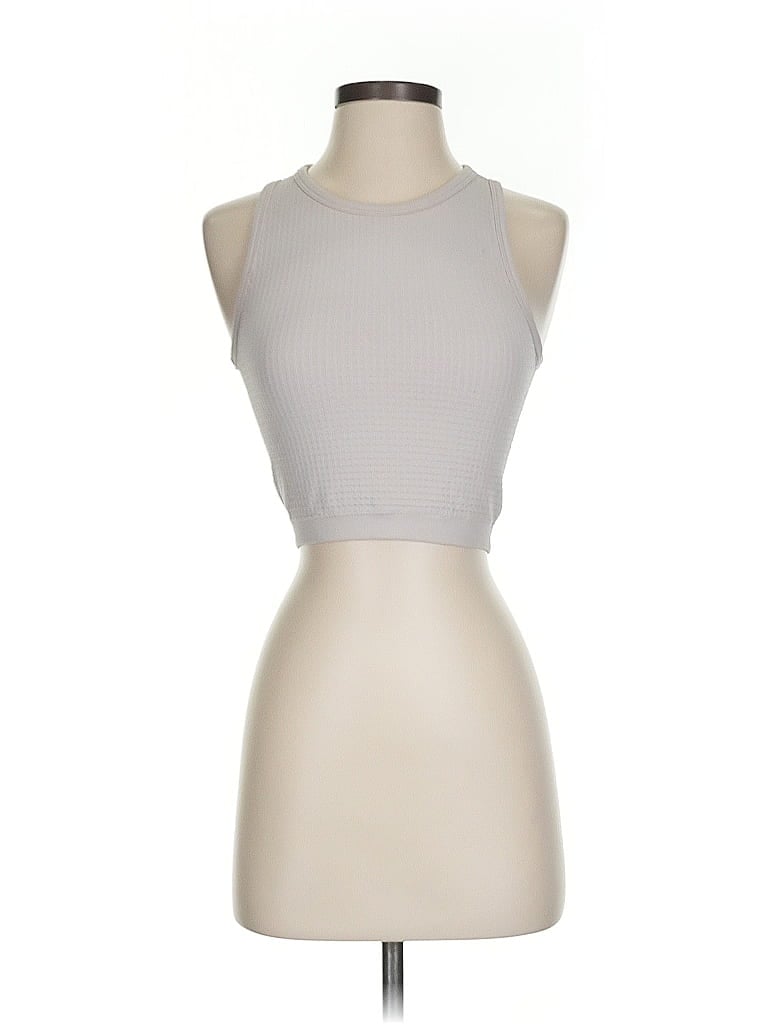 Pre-owned Assorted Brands Tank Top Silver Halter Neckline Tops