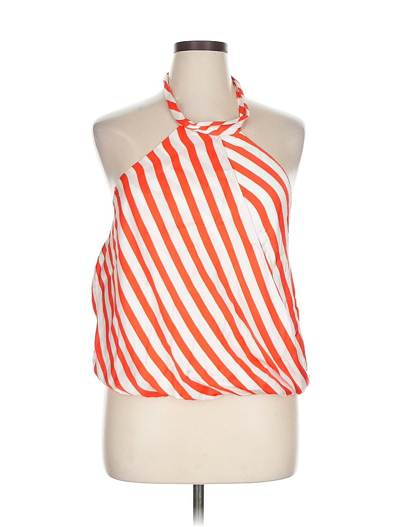 Click to view more detailed imagery on our partner's website Pre-owned Maeve Sleeveless Blouse In Orange