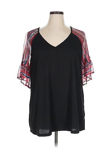 BLOOMCHIC Short Sleeve Blouse (view 1)