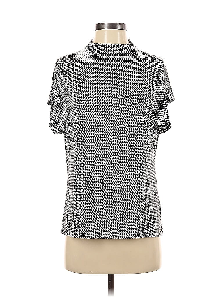 Pre-owned T Tahari Short Sleeve Blouse In Gray