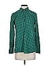 J.Crew Houndstooth Green Long Sleeve Button-Down Shirt Size 4 - photo 1
