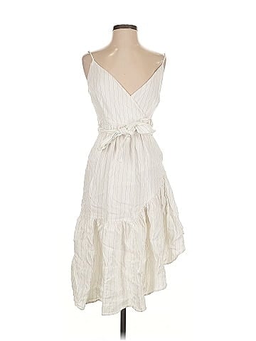 Marissa Webb Collective Stripe Surplice Midi Dress (view 1)