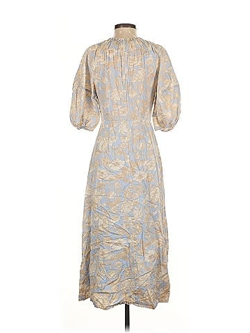 Rebecca Taylor Short Sleeve Satin Leaf Dress (view 2)