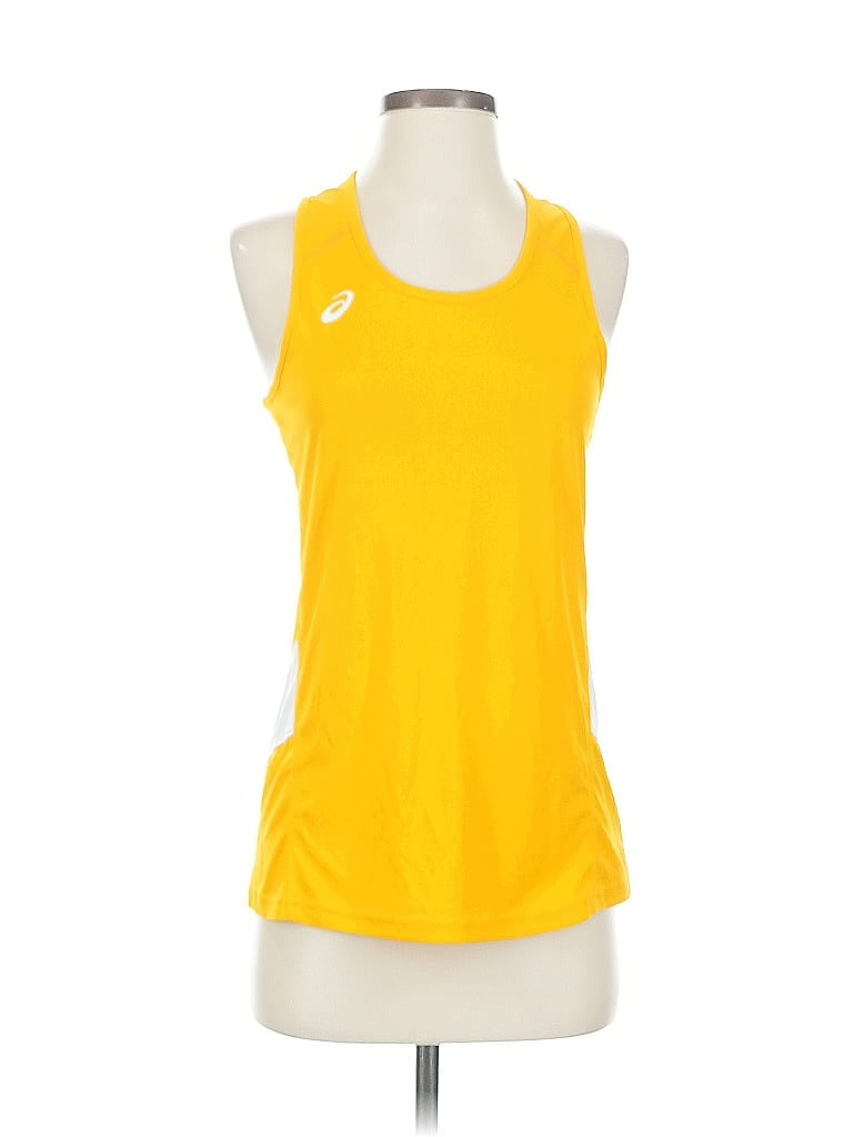 Pre-owned Asics Active Tank Top In Yellow