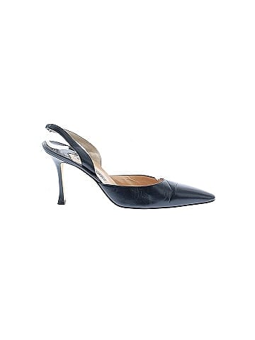 Manolo Blahnik Leather Carolyne Slingback Pumps (view 1)