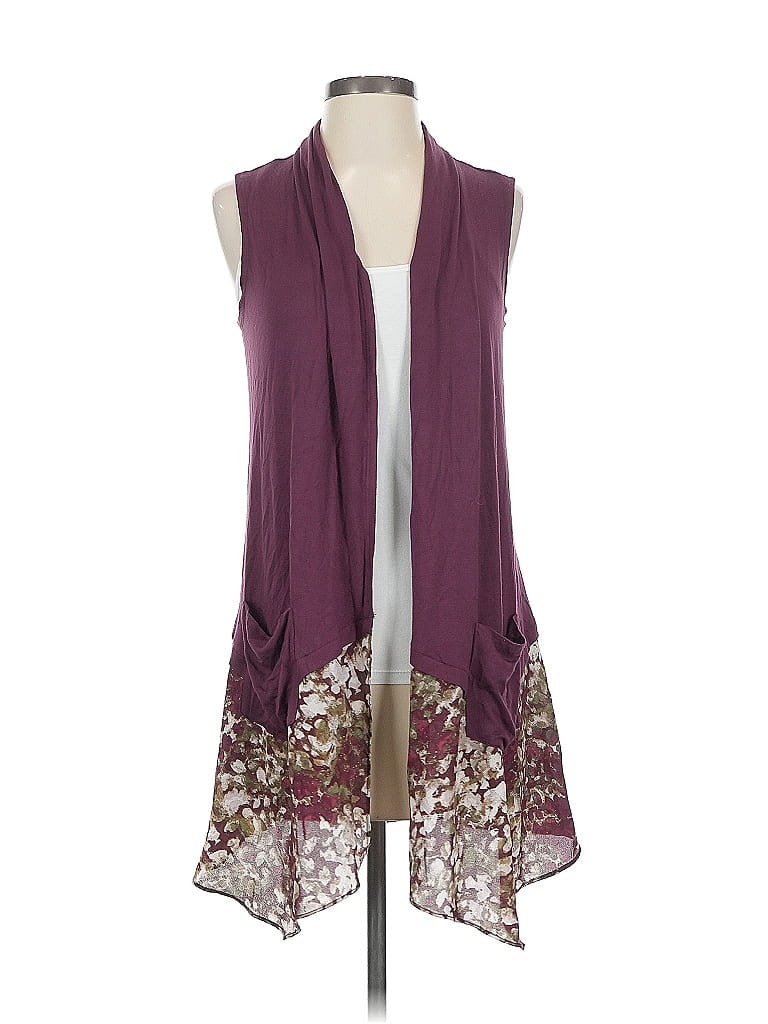 LOGO by Lori Goldstein Burgundy Sleeveless T-Shirt Size XS - photo 1