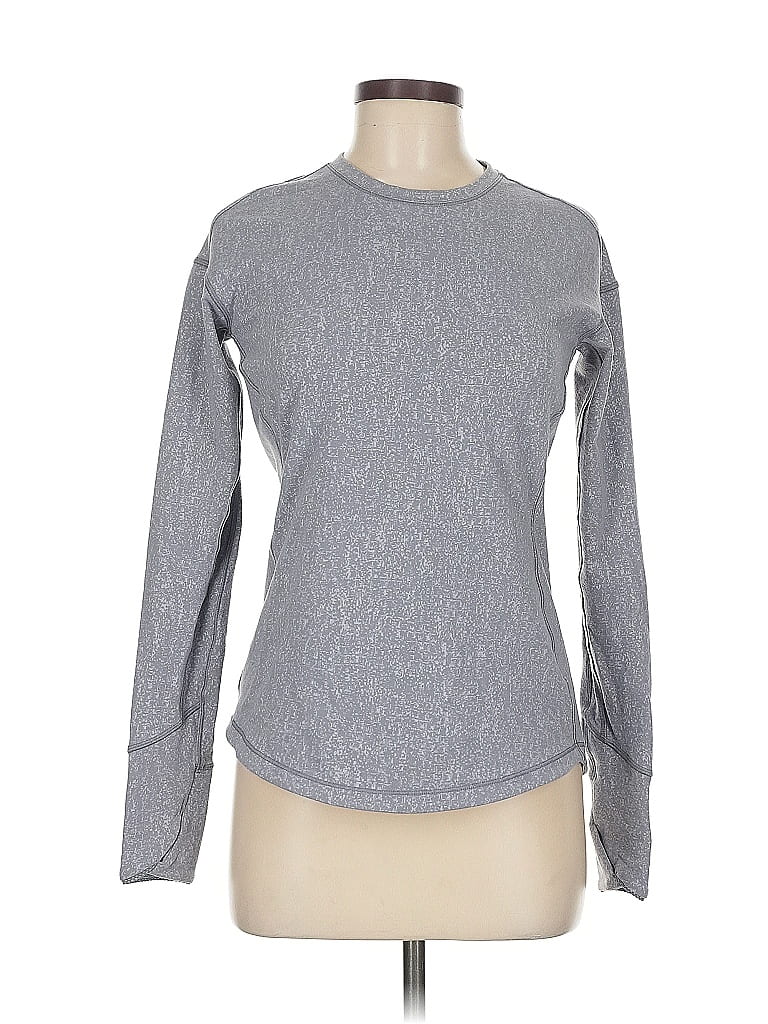 Pre-owned Lululemon Athletica Long Sleeve T-shirt In Gray