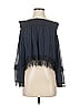 Nicholas 100% Silk Black Blue 3/4 Sleeve Silk Top Size 0 - photo 1