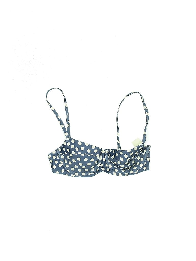 Pre-owned Aerie Swimsuit Top Blue Polka Dots Pattern Swimwear