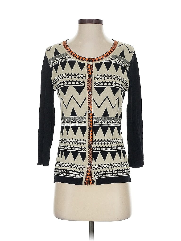 Pre-owned Carmen Marc Valvo Cardigan Sweater In Black