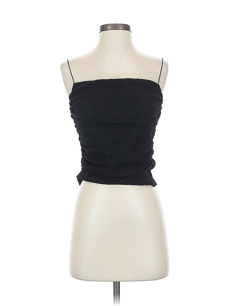 Pre-owned H&m Sleeveless Top Black Strapless Neckline Tops