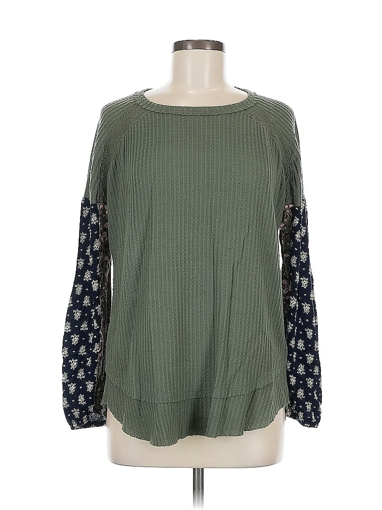 Knox Rose Green Long Sleeve Blouse Size M - photo 1