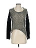 Gray Saks Fifth Avenue Color Block Gray Pullover Sweater Size XS - photo 1