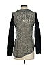 Gray Saks Fifth Avenue Color Block Gray Pullover Sweater Size XS - photo 2