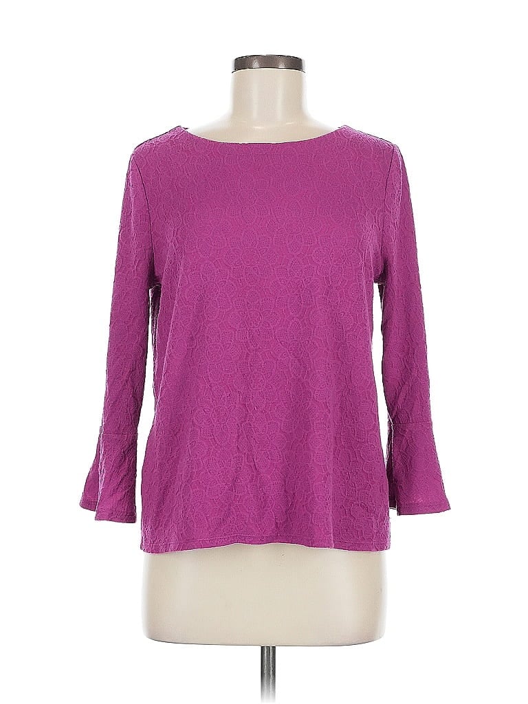 Pre-owned Ann Taylor Loft 3/4 Sleeve T-shirt In Purple