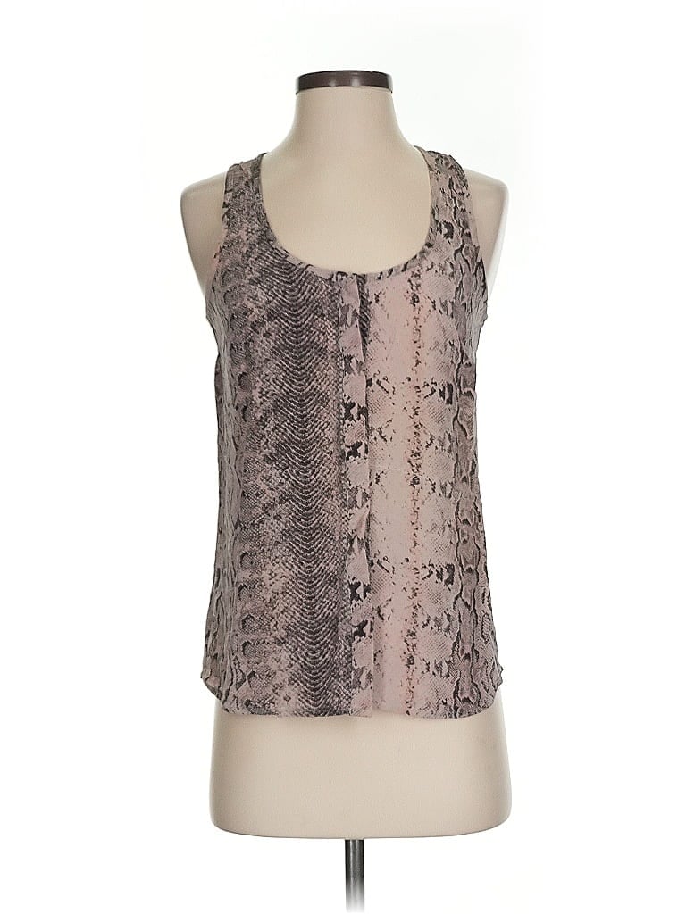 Click to view more detailed imagery on our partner's website Pre-owned Joie Sleeveless Silk Top Gray Halter Neckline Tops