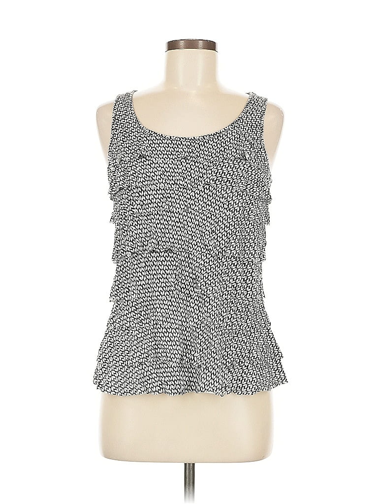 Pre-owned Liz Claiborne Sleeveless Top Gray Square Neckline Tops